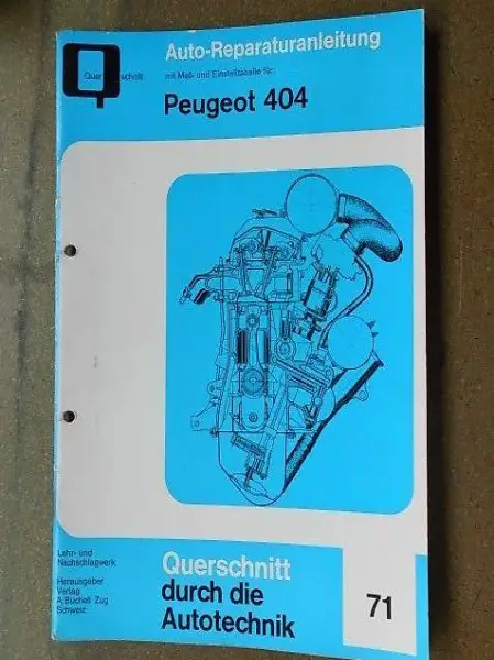 Reparaturanleitung Werkstatthandbuch Peugeot 404 1.6 Oldtime