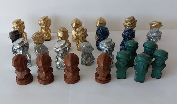 Köpfe aus Fensterladen Halter aus Metall