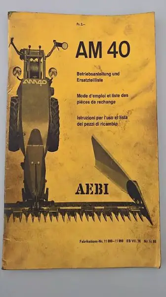 Aebi AM 40 Nr. 11000 - 11999 BA und EL (PDF)