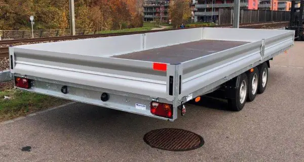 Bauanhänger 3 Achsanhänger Hochlader Tridem Anhänger trailer