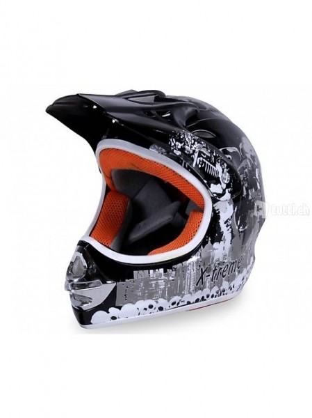  X-treme Kinder Cross Helm - Schwarz