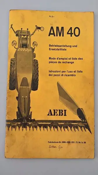 Aebi AM 40 Nr. 5000 - 5999 BA und EL (PDF)