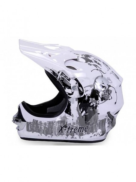  X-treme Kinder Cross Helm in der Farbe weiss - an Lager