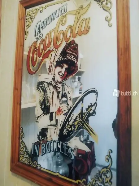grosser Cola - Cola Spiegel 90x65cm