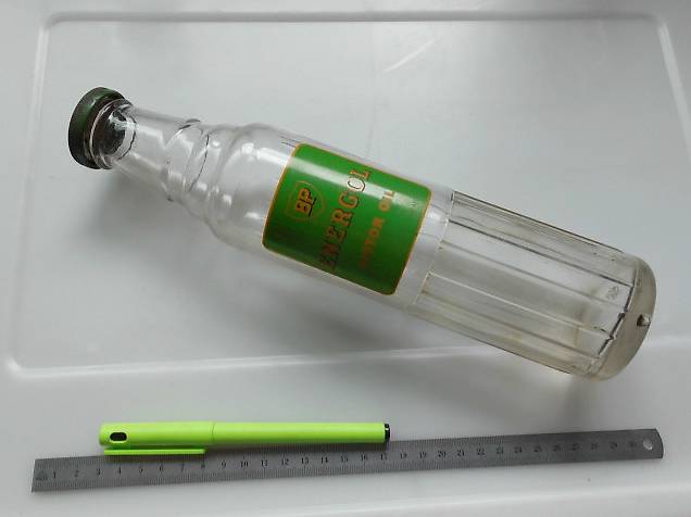 alte ölflasche Oel BP Energol Oldtimer Zubehör Original 50er