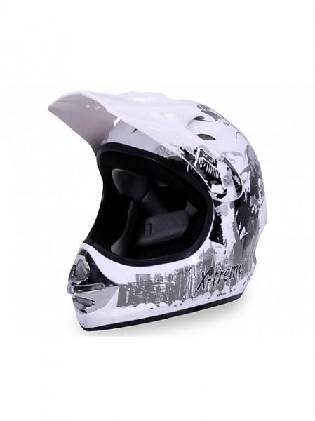  X-treme Kinder Cross Helm - Weiss
