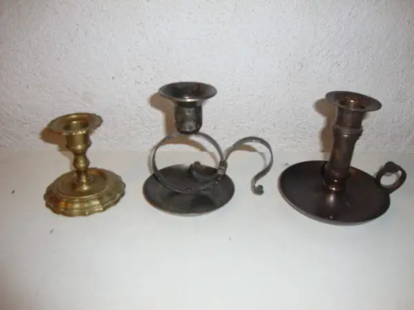 3 Alte Kerzenständer