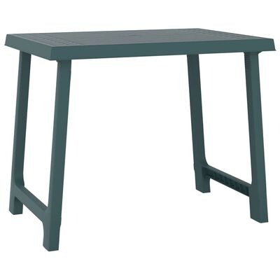 vidaXL Campingtisch Grün 79x56x64 cm PP Holzoptik