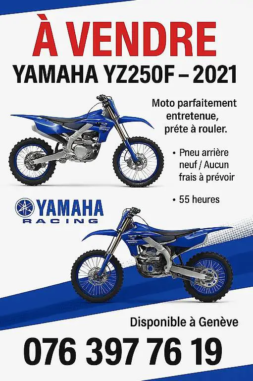 Motocross Yamaha YZF 250 2021