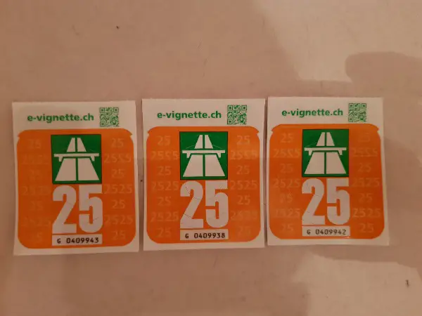 3 Stk. Autobahnvignette Vignette 2025