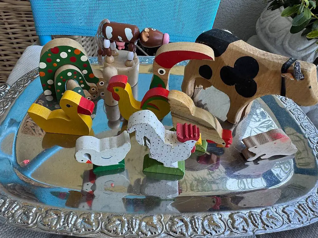 Bauernhof Holz Tiere