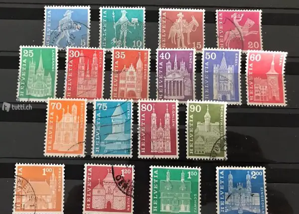 1960 (serie completata 355-372) francobolli Svizzeri
