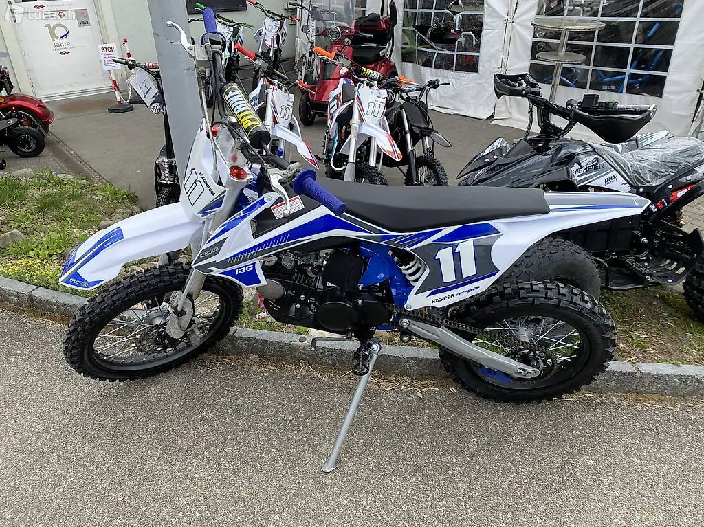  motorrad pitbike 125 ccm 4-t farbe blau