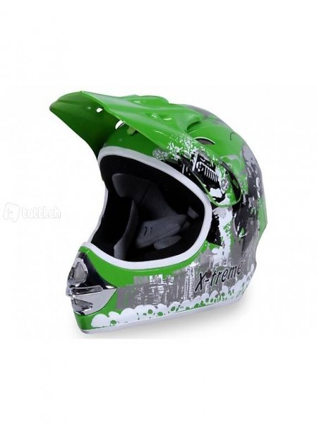  X-treme Kinder Cross Helm - Grün