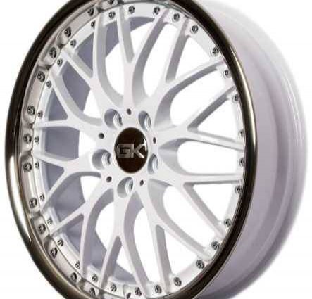 Jante GK 198 Blanc/inox homologuée boulonneries & accessoire