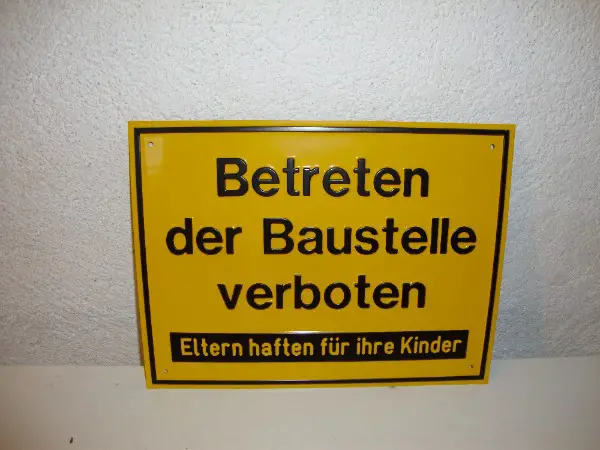 Baustellenschild